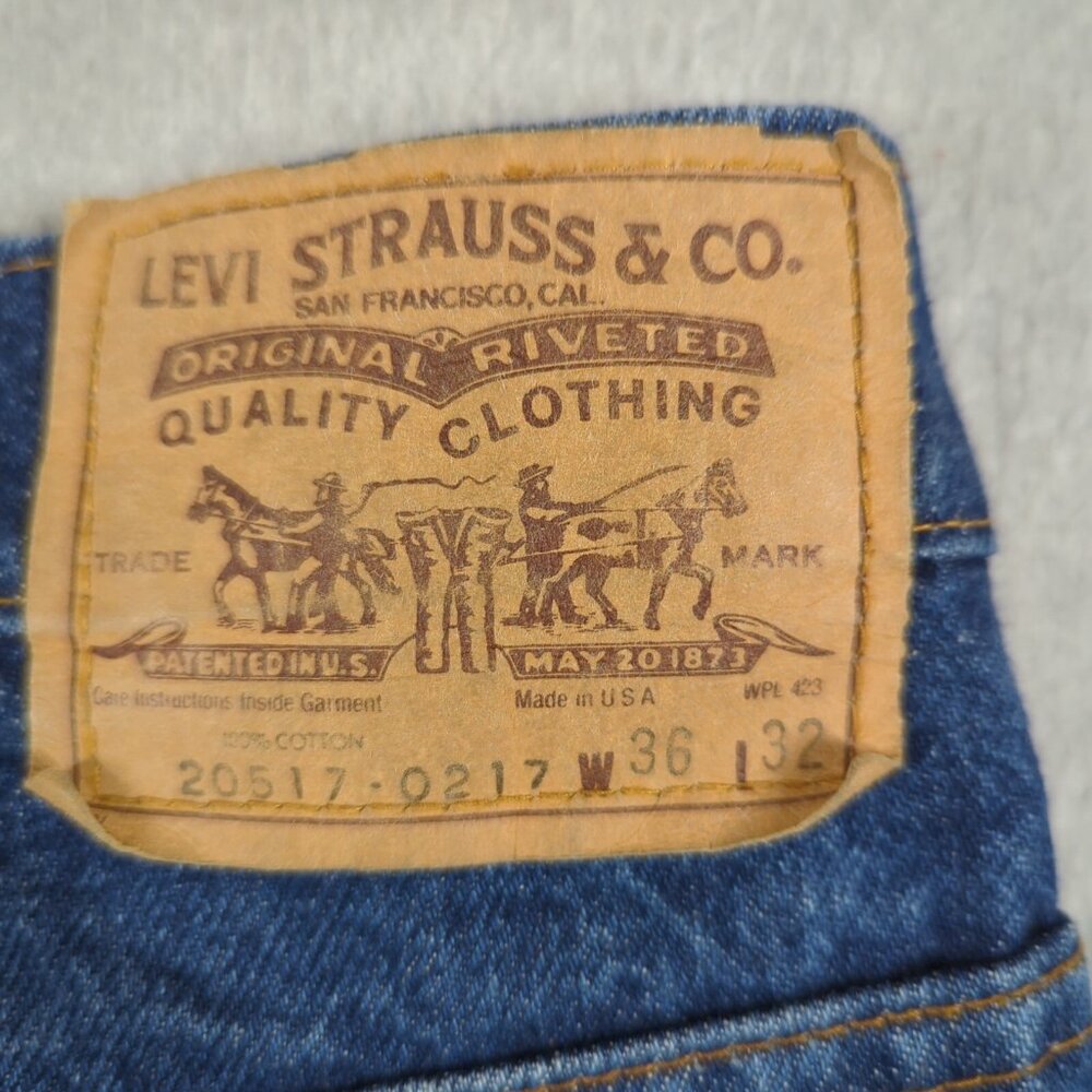Vintage Levis 517 Jeans Mens 36x32 (Actual 34x29) Bootcut Orange Tab Made In USA - Picture 4 of 10